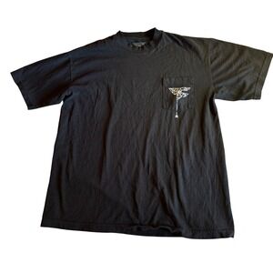 FaZe Clan‎ Halloween Logo T-Shirt Men's L Black Spider Web Pocket Tee Esports